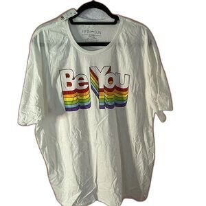 Fifth Sun Pride Gender Inclusive Unisex Adult Graphic T-Shirt White Size 2XL NEW